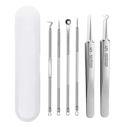 3-8Pcs Blackhead Clip Pimples Tweezer Blackhead Remover Stainless Steel Cell Clip Beauty Product Acne Needle Skin Cleanning Tool