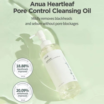 Korean Heartleaf Anua Deep Cleaning Facial Cleanser Skin Care Moisturizing Pore Control Cleansing Oil Facial Cleanser