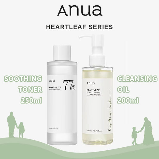 Anua Heartleaf 77 Soothing Toner 250Ml ANUA Heartleaf Pore Control Cleansing Oil 200Ml Single Combination