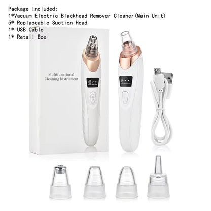 Blackhead Remover Vacuum Suction USB Rechargeable Facial Pore Cleaner Comedone Spot Acne Pimple Black Head Extractor Care Tools