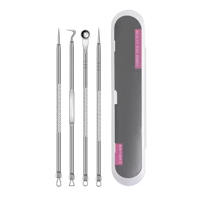 3-8Pcs Blackhead Clip Pimples Tweezer Blackhead Remover Stainless Steel Cell Clip Beauty Product Acne Needle Skin Cleanning Tool